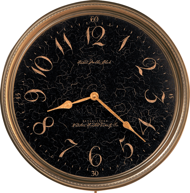 Howard Miller® Paris Night Antique Brass Wall Clock 1