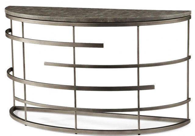 Flexsteel® Halo Antiqued Concrete/Soft Silver Round Sofa Table