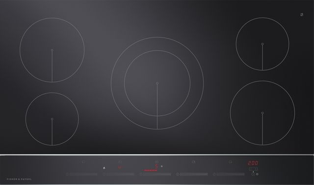 Fisher & Paykel Series 9 36" Black Glass Induction Cooktop