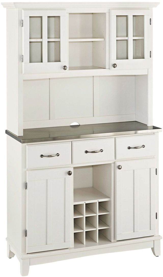 homestyles® Buffet of Buffets White/Stainless Steel Server with Hutch 7