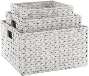 Mill Street® Elian 3-Piece Antique White Basket Set
