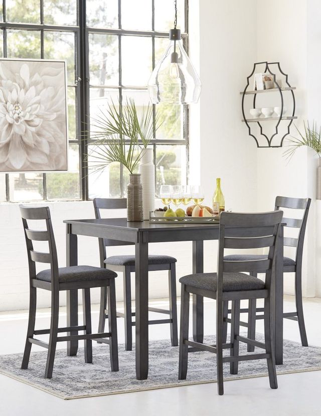Signature Design by Ashley® Bridson 5-Piece Gray Counter Height Dining Table Set 5