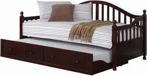 Coaster® Julie Ann Cappuccino Arched Back Twin Daybed With Trundle 