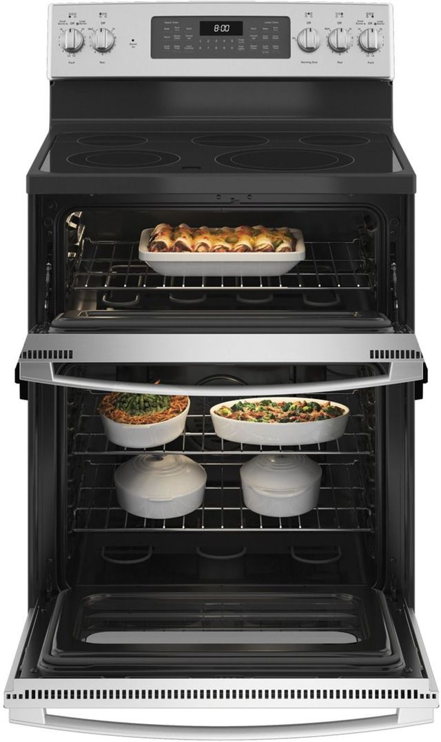GE® 30" Stainless Steel Free Standing Electric Double Oven Convection Range-2