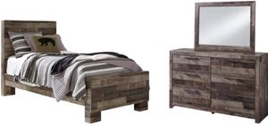 Benchcraft® Derekson 3-Piece Multi Gray Twin Panel Bed Set