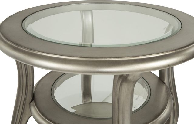 Signature Design by Ashley® Coralayne Silver Finish Round End Table 4