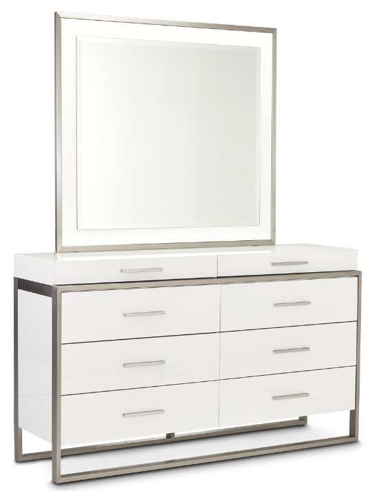 Marquee 8-Drawer Dresser And Mirror