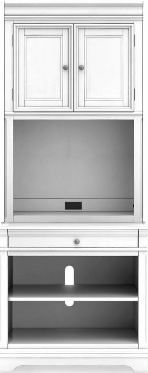 Mill Streeet® 2-Piece Whitewash Bookcase Base and Door Hutch