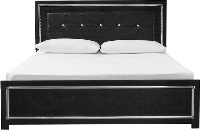 Signature Design by Ashley® Kaydell Black Queen Upholstered Panel Bed-1