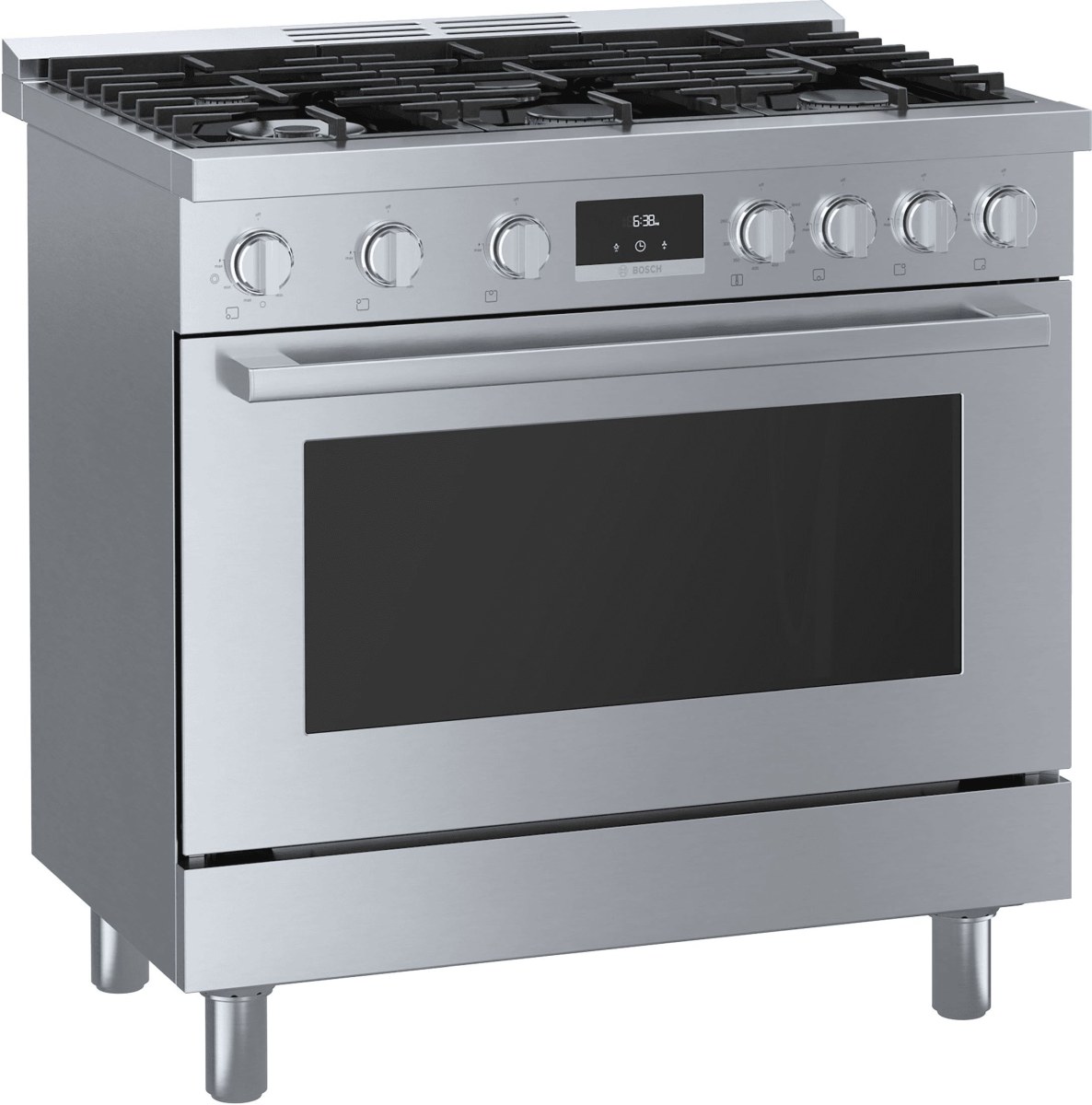 Bosch® 800 Series 36" Stainless Steel Pro Style Dual Fuel Range | Yale ...