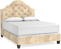 Bassett® Furniture Custom Upholstered Barcelona Leather Queen Bonnet Bed