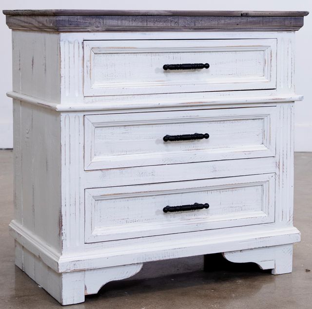 Vintage Furniture Charleston Nero White/Granite Nightstand-0