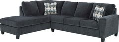 Signature Design by Ashley® Abinger 2-Piece Smoke Right-Arm Facing Sectional with Chaise