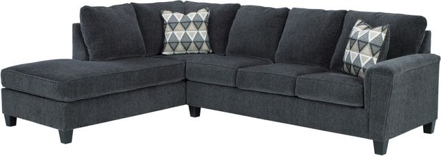 Signature Design by Ashley® Abinger 2-Piece Smoke Sectional with Chaise