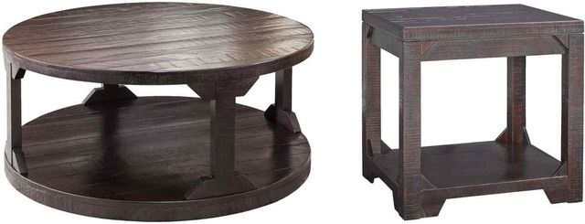 Signature Design by Ashley® Rogness 2-Piece Rustic Brown Living Room Table Set-0