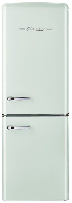 Unique® Appliances Classic Retro 7.0 Cu. Ft. Summer Mint Green Counter Depth Freestanding Bottom Freezer Refrigerator
