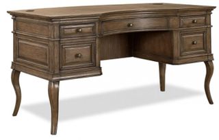 Aspenhome® Arcadia 60" Truffle Half Pedestal Desk