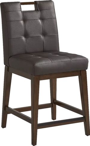 Walstead Place Brown Upholstered Counter Stool
