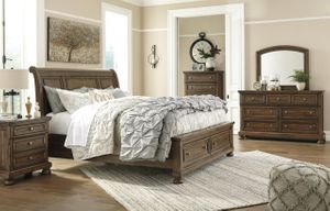 Signature Design by Ashley® Flynnter 4-Piece Medium Brown Queen Bedroom Set