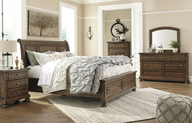 Signature Design by Ashley® Flynnter 4-Piece Medium Brown Queen Bedroom Set-0