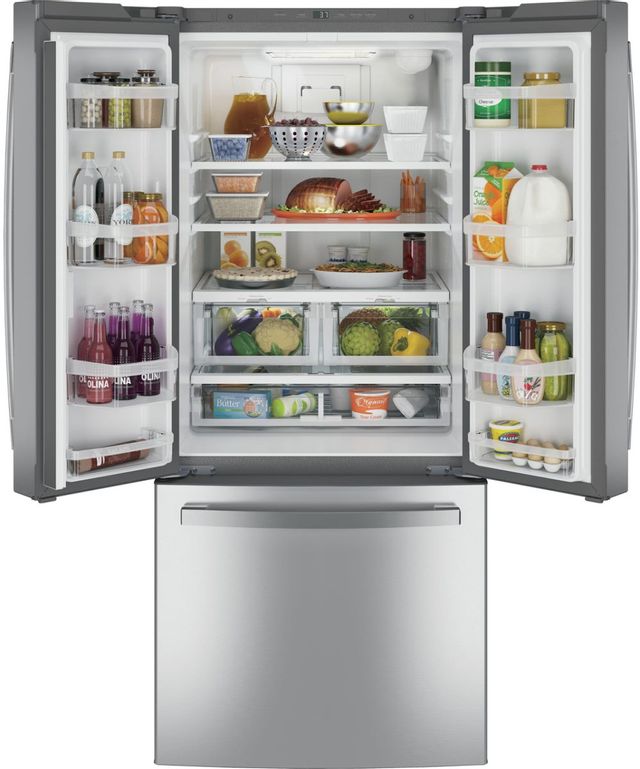 GE® Series 20.8 Cu. Ft. Stainless Steel French Door Refrigerator 9