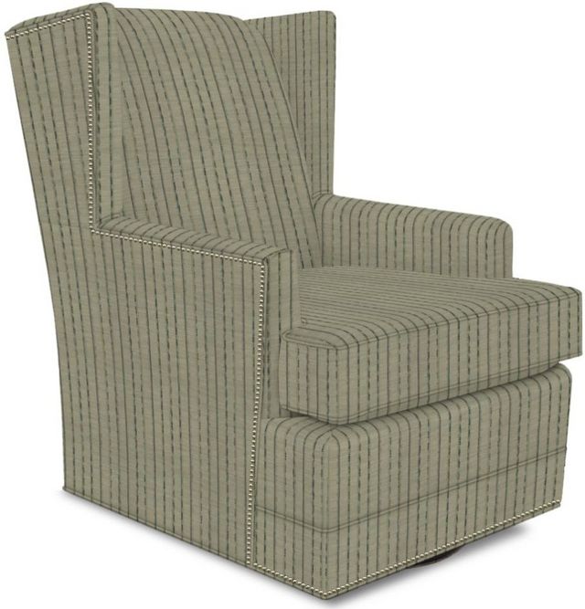England Furniture Shipley Swivel Chair with Nailhead Trim-3