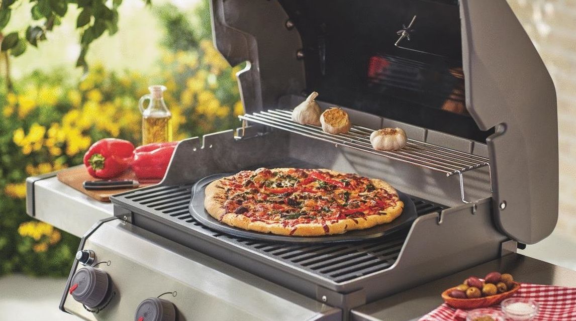 Weber pizza stone outlet gas grill