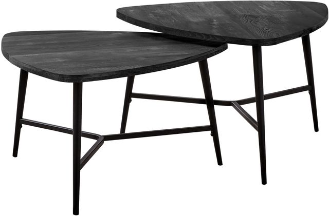 Tables d'appoint rectangulaire 2 morceaux, noir, Monarch Specialties®