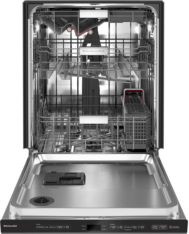 KitchenAid® 24" PrintShield™ Black Stainless Steel Built In Dishwasher-1