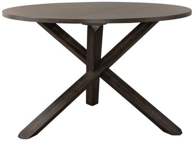 Liberty Anglewood Dark Umber Brown Pedestal Table Set-1