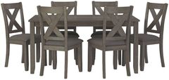 Signature Design by Ashley® Caitbrook 7-Piece Antiqued Gray Dining Table Set
