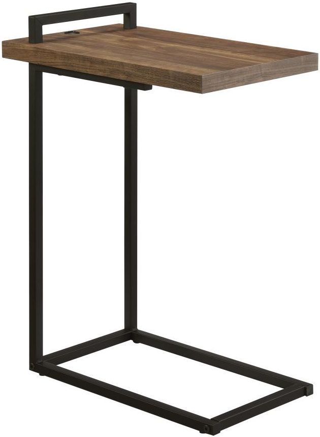 Coaster® Aged Walnut/Black Accent Table