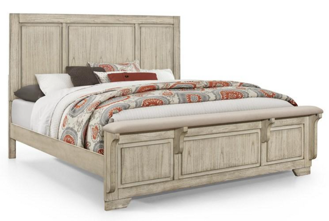 New Classic® Home Furnishings Ashland Rustic White Western King Bed-1