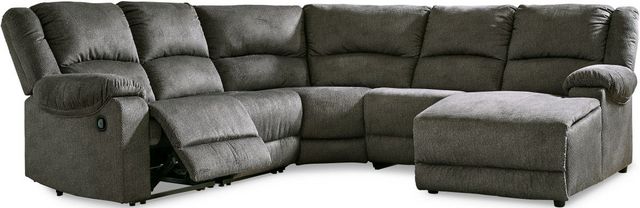 Signature Design by Ashley® Benlocke 5-Piece Flannel Reclining Sectional with Chaise