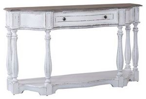 Liberty Magnolia Manor Antique White/Weathered Bark Console Table