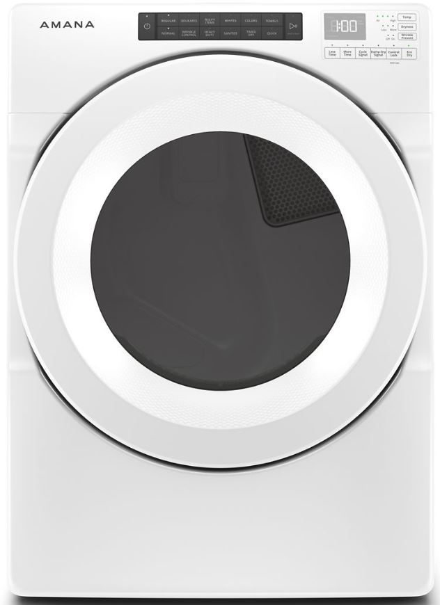 Amana® 7.4 Cu. Ft. White Front Load Gas Dryer 0
