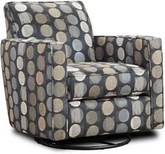 Fusion Furniture Handwoven Linen Multi-Color Swivel Glider Chair