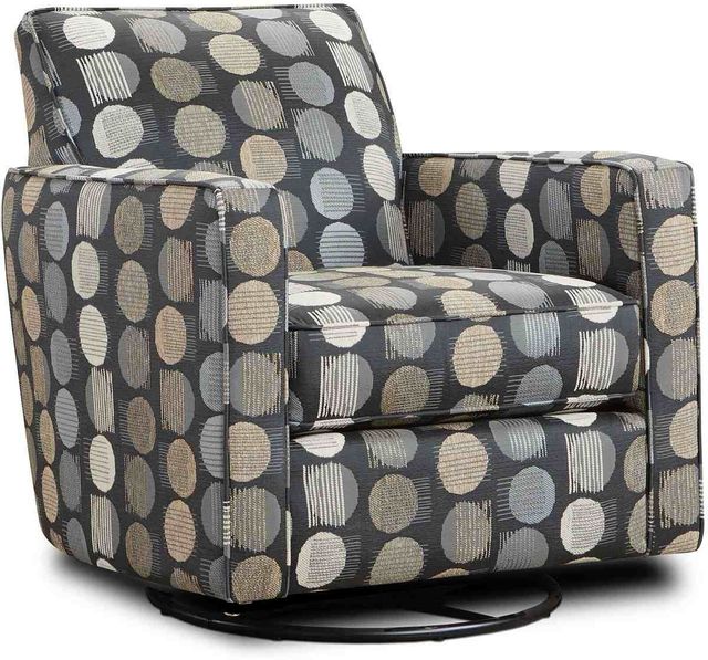 Fusion Furniture Handwoven Linen Multi-Color Swivel Glider Chair-0