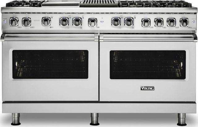 Viking® Professional 5 Series 60" Stainless Steel Pro Style Dual Fuel Range-0