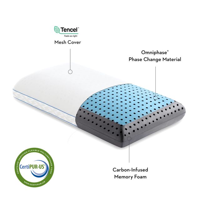 Malouf® Z® CarbonCool® + OmniPhase® LT King Pillow 3