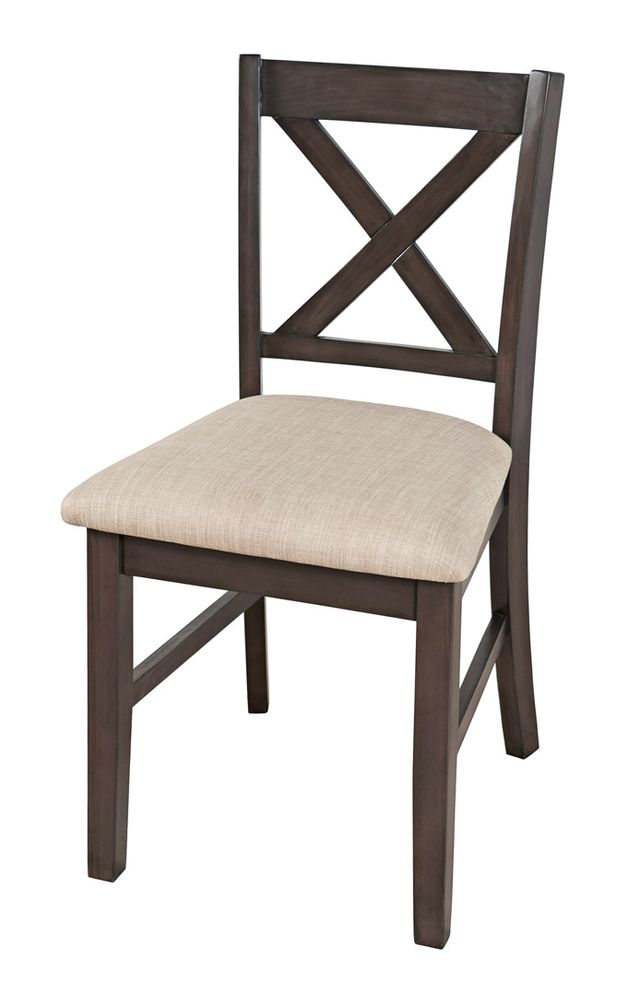 Jofran Hobson Grey X-back Chair-1
