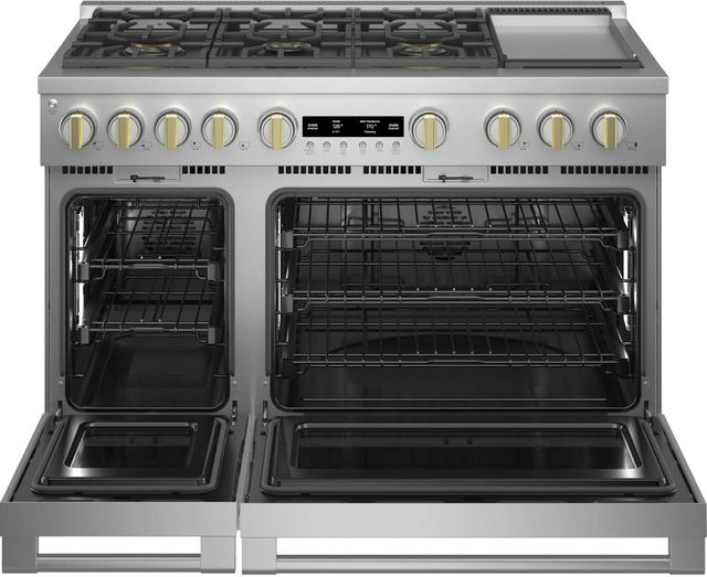 Monogram® Statement Collection 48" Stainless Steel Pro Style Dual Fuel Range 8
