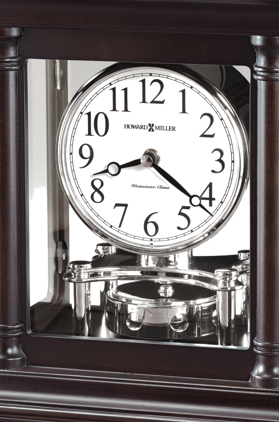 Howard Miller® Cassidy Black Coffee Mantel Clock 1