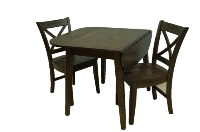 Allwood Furniture Group #127 Ember Solid Wood Drop Leaf Table Set