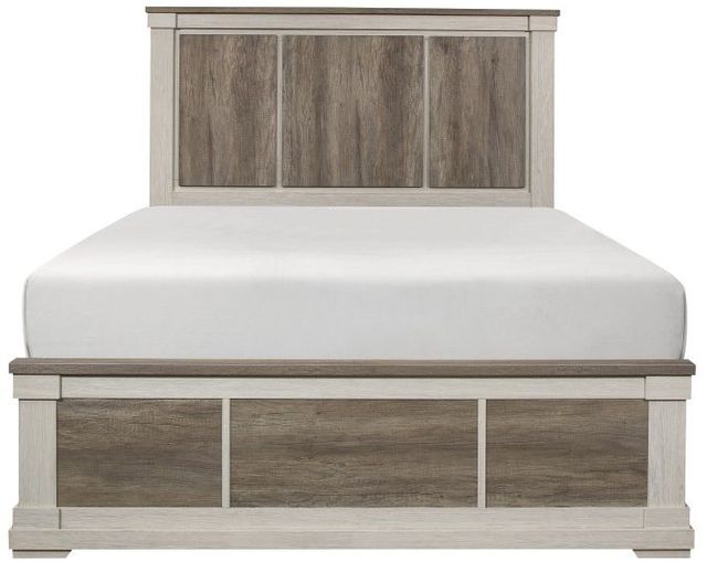 Homelegance® Arcadia White/Weathreed Gray Queen Bed-1