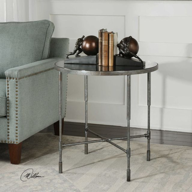 Uttermost® Vande Aged Steel Accent Table 2