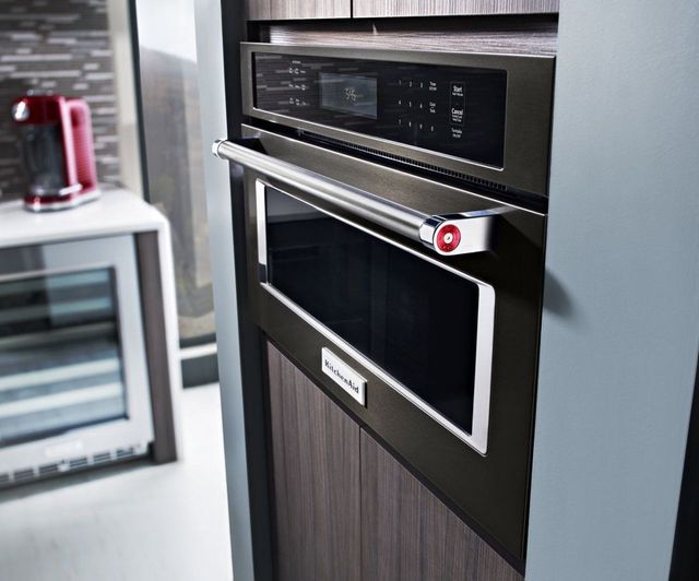 KitchenAid® 1.4 Cu. Ft. Black Stainless Steel with PrintShield™ Finish Built In Microwave-KMBP100EBS-2
