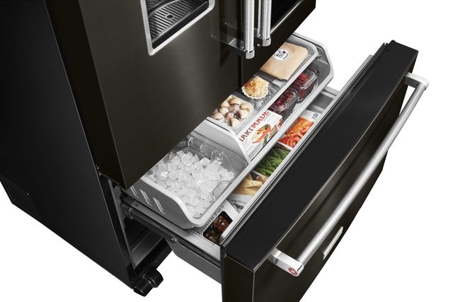 KitchenAid® 23.5 Cu. Ft. Black Stainless Steel Counter Depth French Door Refrigerator 5