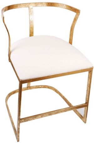 A & B Home Cavendish Gold/White Accent Chair