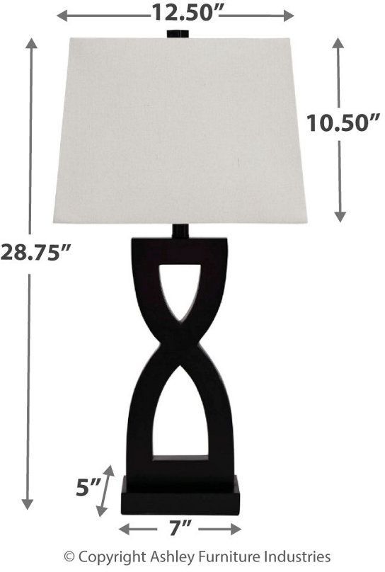 Signature Design by Ashley® Amasai Set of 2 Black Table Lamps 1